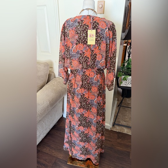 Floral Bohemian Maxi Dress by Entro NWT - Picture 9 of 13